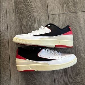 Air Jordan 2 Low Black Satin Women's Shoes
